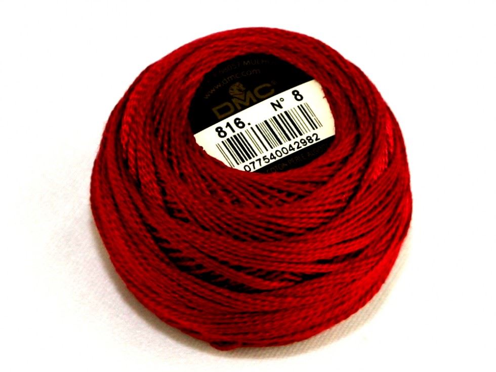 Dmc 816 Size 8 Cotton Perle Thread
