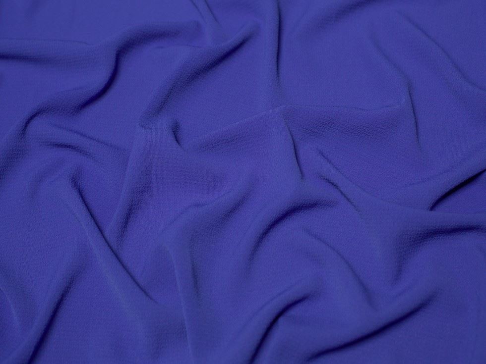Minerva Core Range Pebble Textured Stretch Woven Crepe Fabric Royal Blue
 