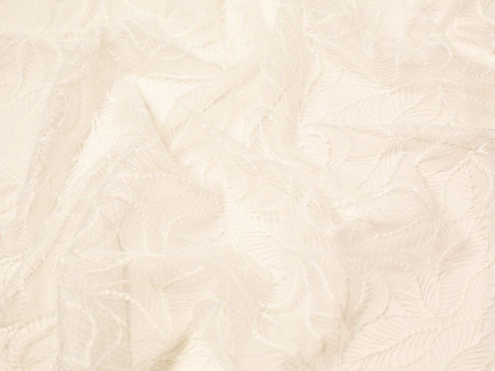 Minerva Core Range Ivory Sandra Embroidered Lace Fabric