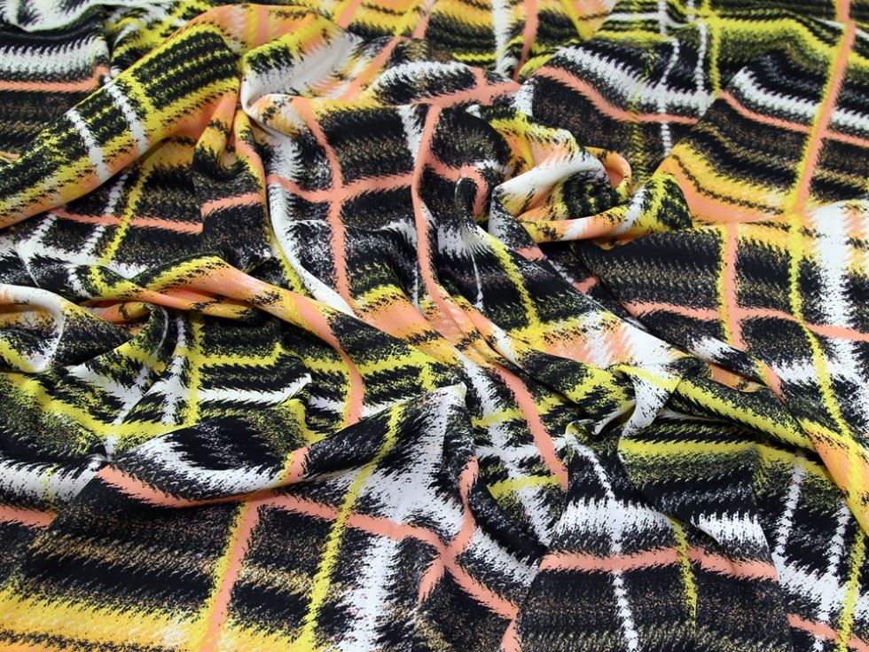 Lady Mcelroy Multicoloured Soft Polyester Crepe Fabric