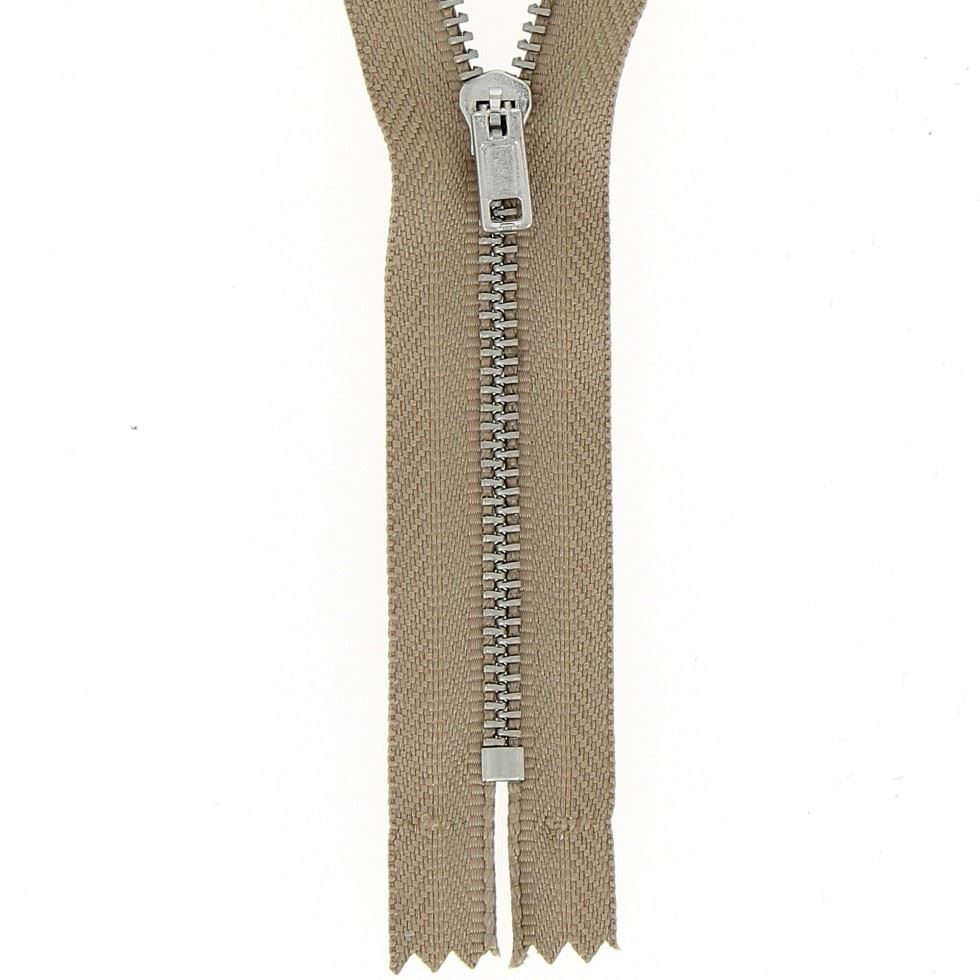 Milward Metal Trouser Closed End Zips Fawn
 