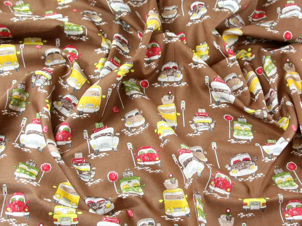 John Louden Brown 100% Cotton Poplin Fabric