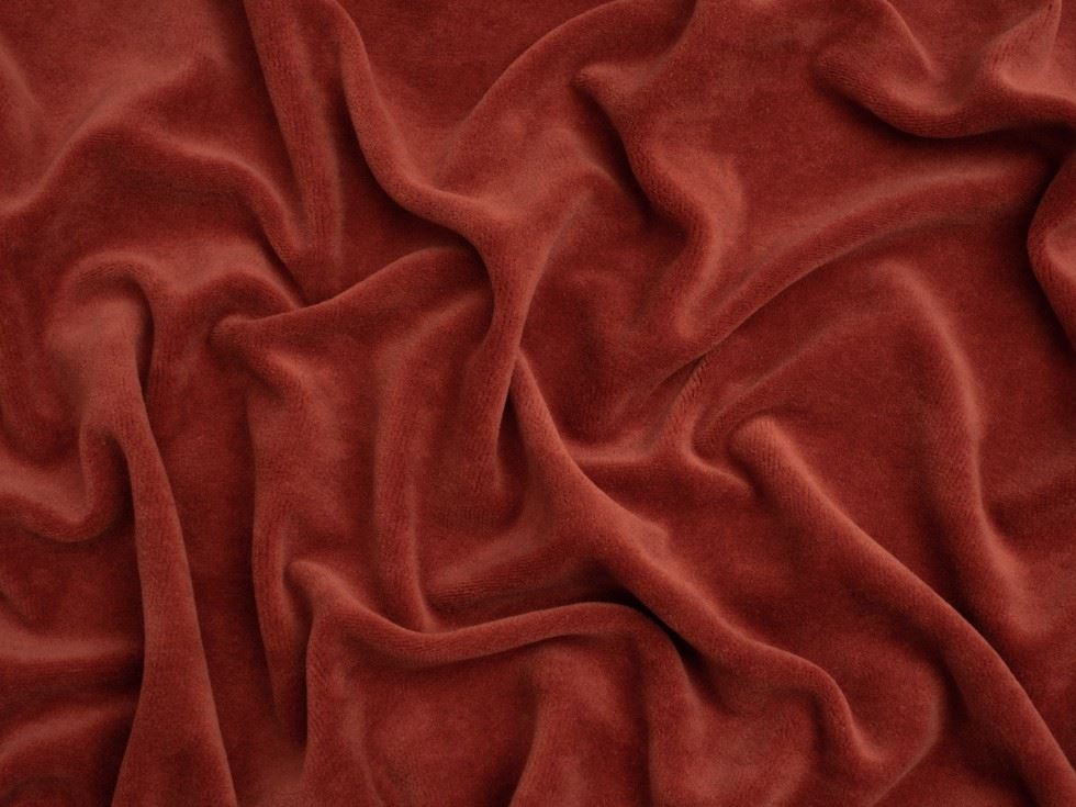 Minerva Core Range Paprika Cotton Velour Stretch Knit Fabric