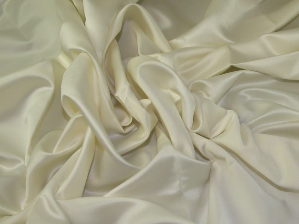Minerva Core Range Mystique Duchess Satin Fabric Ivory