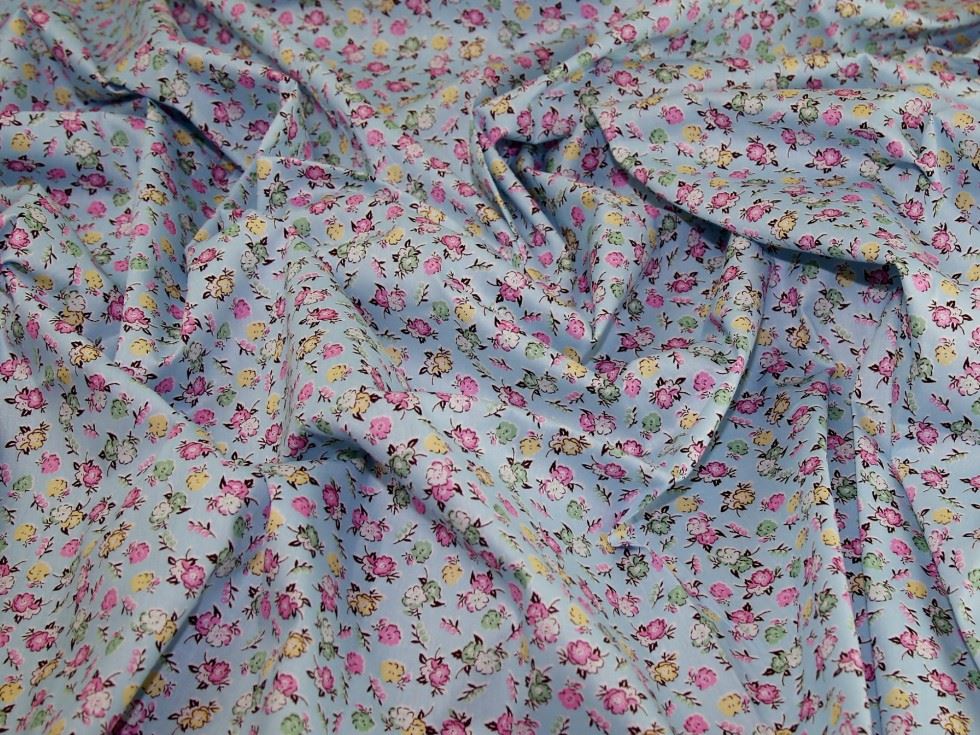 Blue Deadstock 100% Cotton Fabric