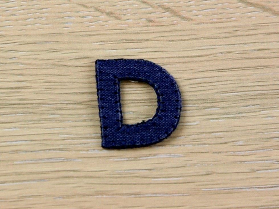 Alphabet Patch Motif (Value Pack of 3) Blue Letter D