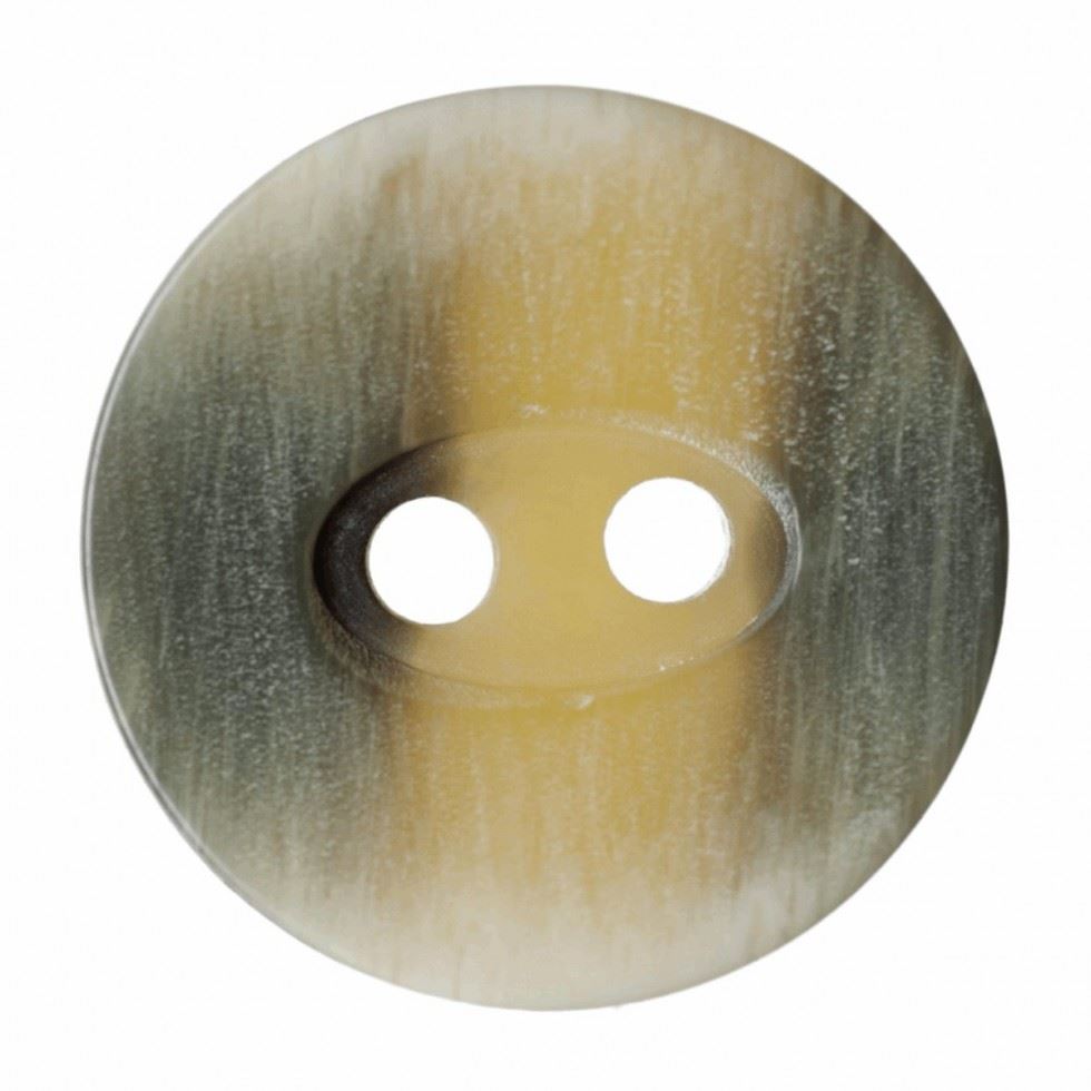 Hemline Yellow Round Stripe Buttons