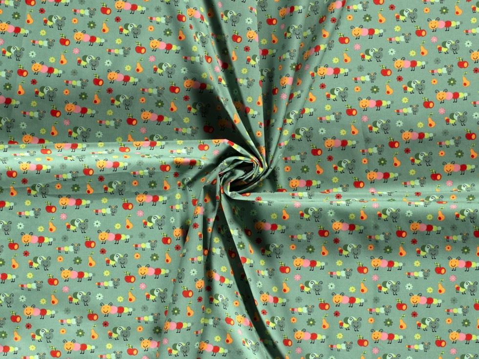 100% Cotton Poplin Fabric Green
 