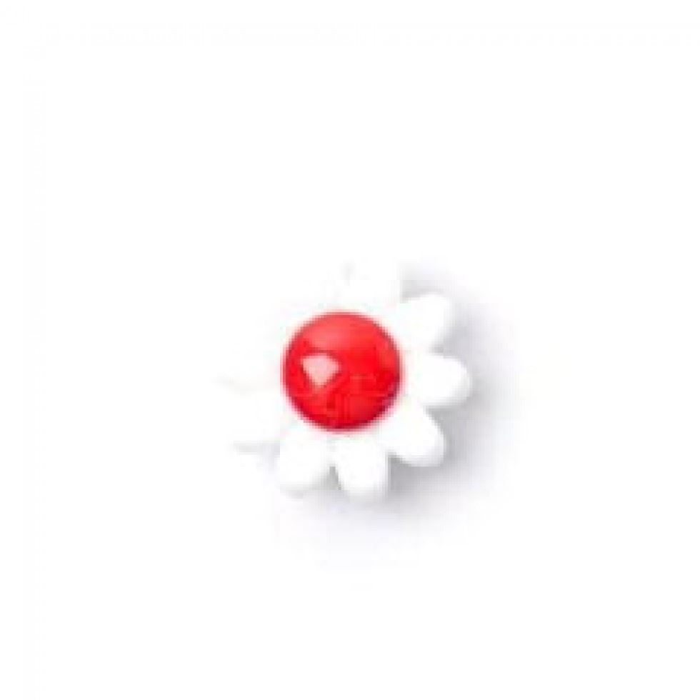 Crendon Red Flower Buttons (Value Pack)