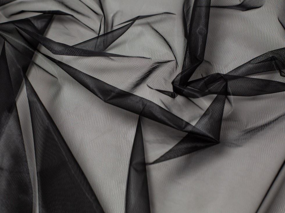 Minerva Core Range Crinolene Structured Net Fabric Black
 