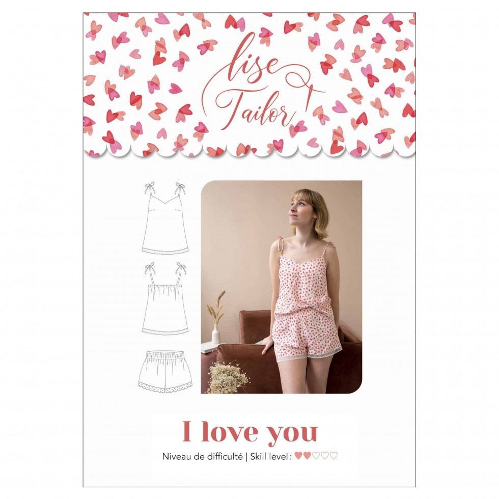 Lise Tailor Sewing Pattern I Love You Camisole Set