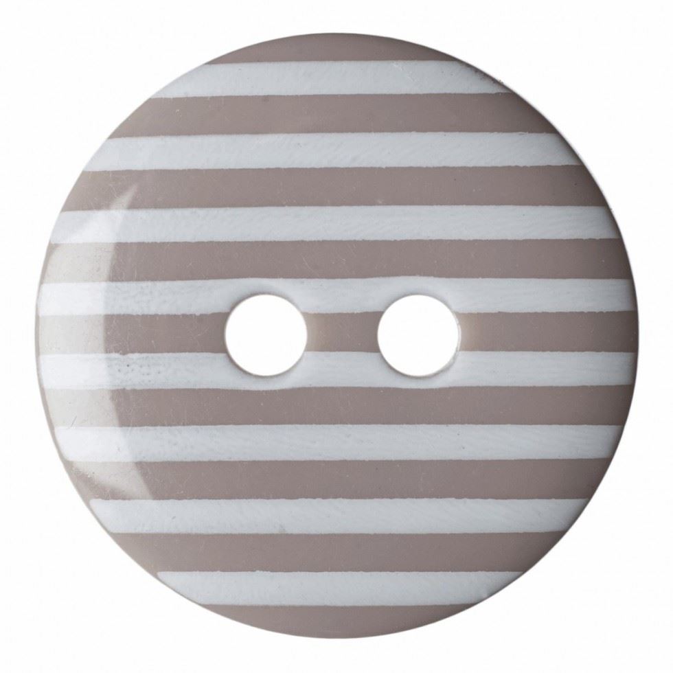Hemline Grey Round Stripe Buttons