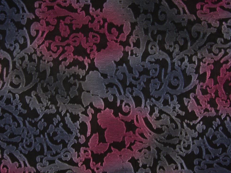 Deadstock Jacquard Mesh Fabric Fuchsia