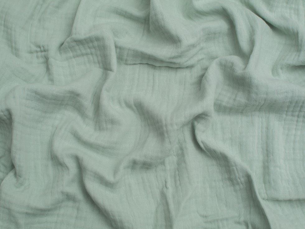 Minerva Core Range Cotton Triple Gauze Fabric Light Green