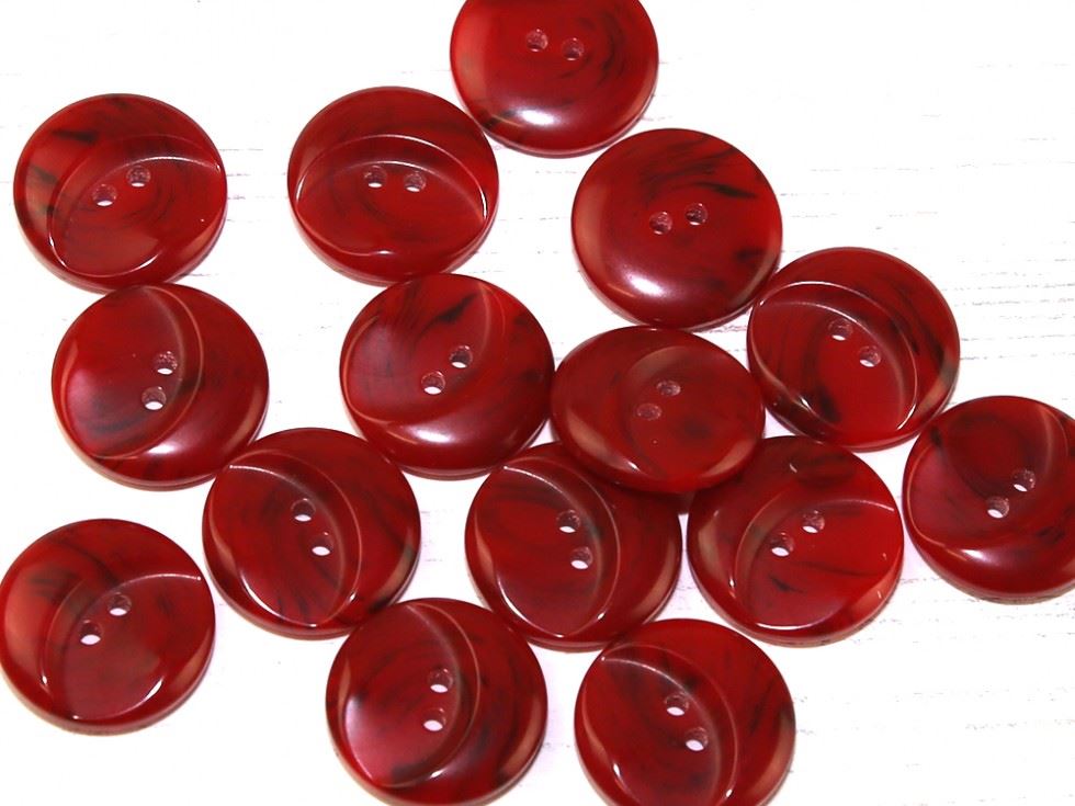 Dill Red Marble Plastic Buttons (Value Pack)