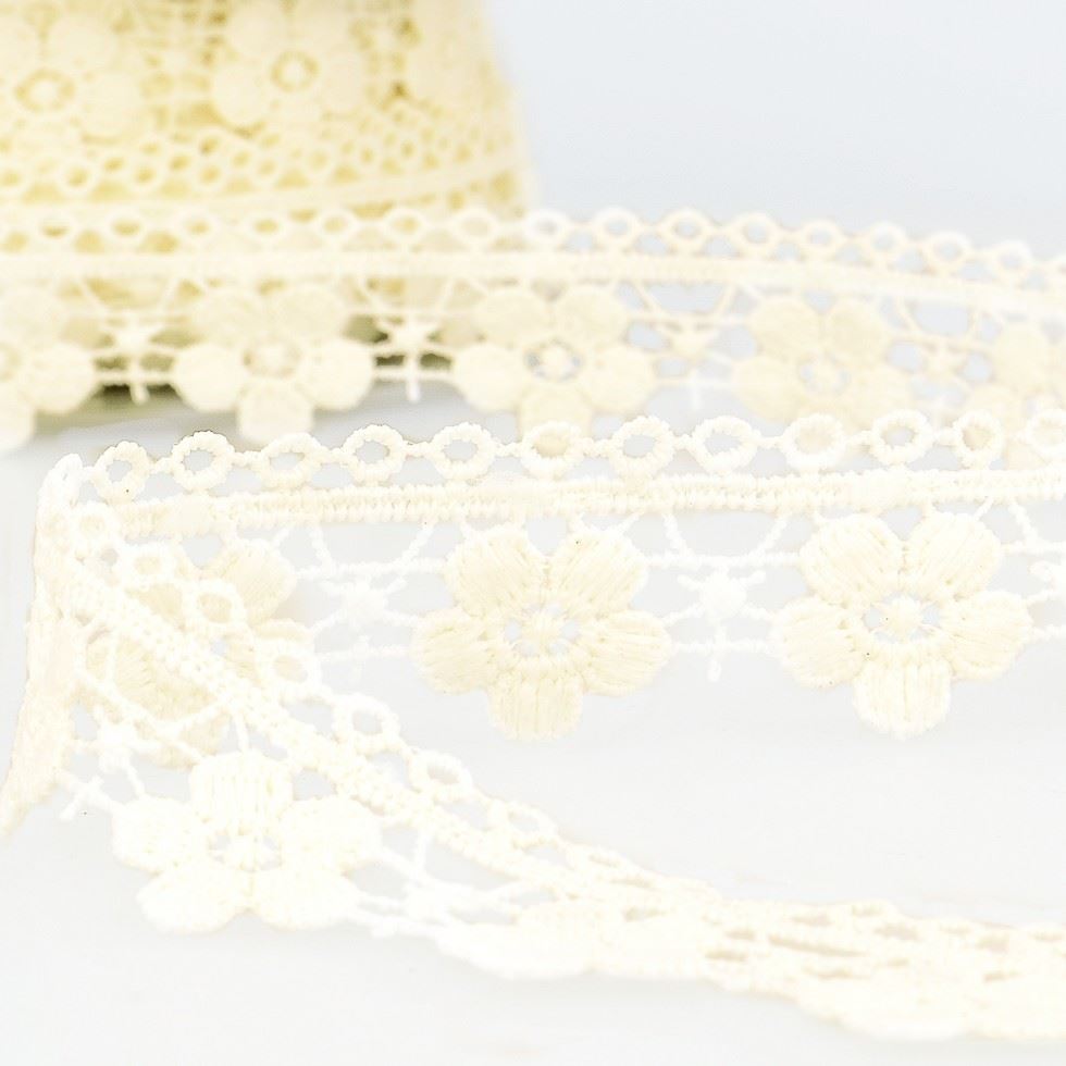 Stephanoise Ivory Guipure Lace Trim