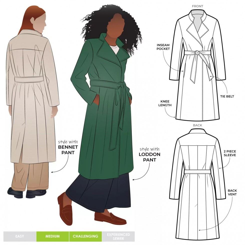 Style Arc Sewing Pattern Stella Coat