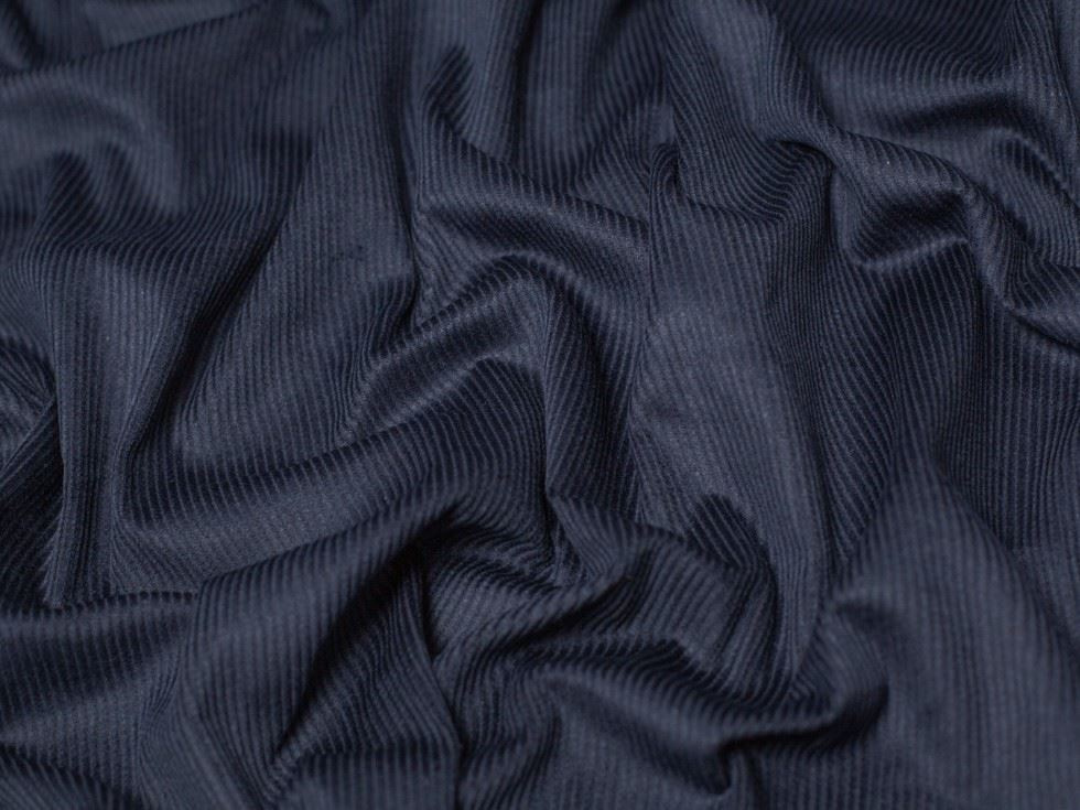 Minerva Core Range 8 Wale Cotton Corduroy Fabric Navy Blue
 
