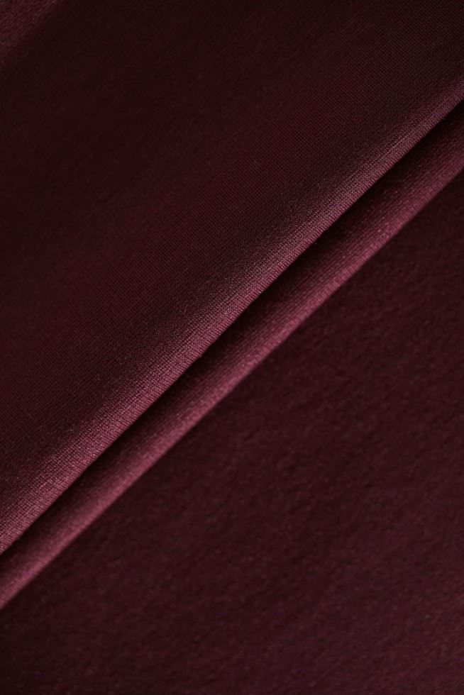 Meet Milk Maroon Tencel Lyocell Ponte Roma Double Stretch Knit Fabric