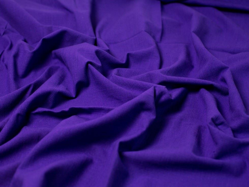 Minerva Core Range Purple Linen Look Textured Cotton Fabric