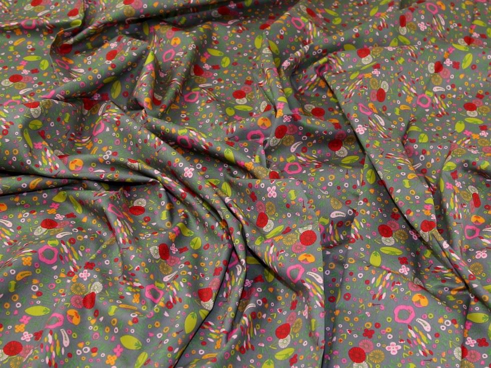 John Louden Grey 100% Cotton Fabric