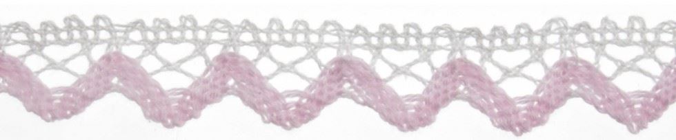 Essential Trimmings Pink Cotton Lace Trim