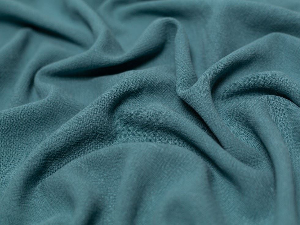 Minerva Core Range Heavy Stonewashed Linen Fabric Teal
 