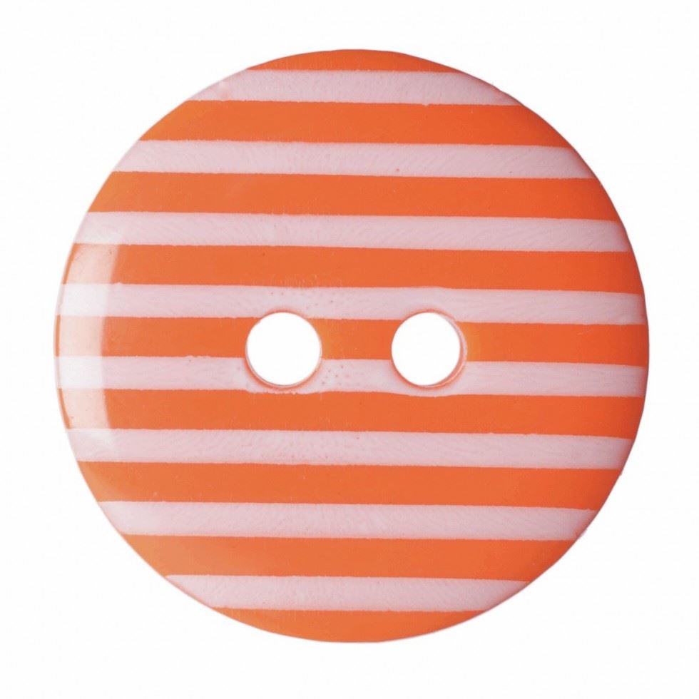 Hemline Orange Round Stripe Buttons