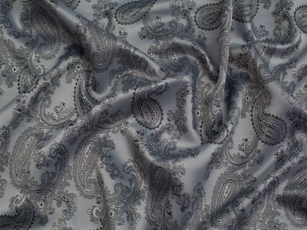 Minerva Core Range Woven Jacquard Lining Fabric Silver
 
