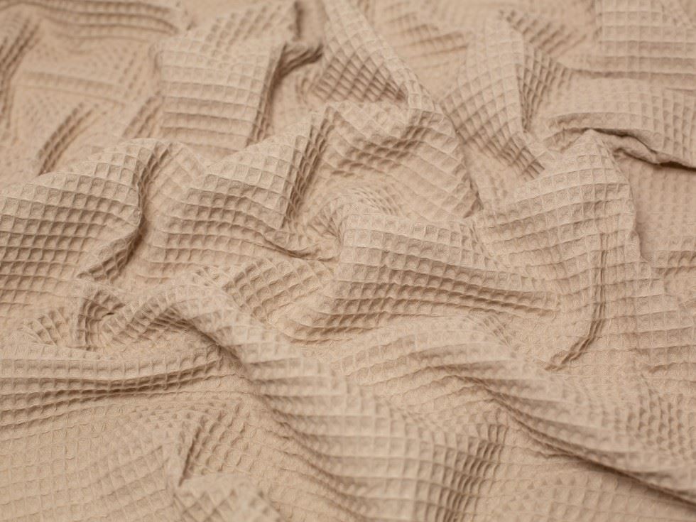 Minerva Core Range Flax Medium Cotton Waffle Fabric