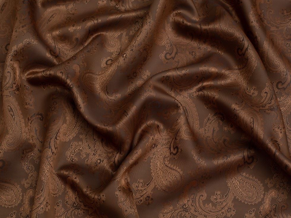 Minerva Core Range Woven Jacquard Lining Fabric Brown
 