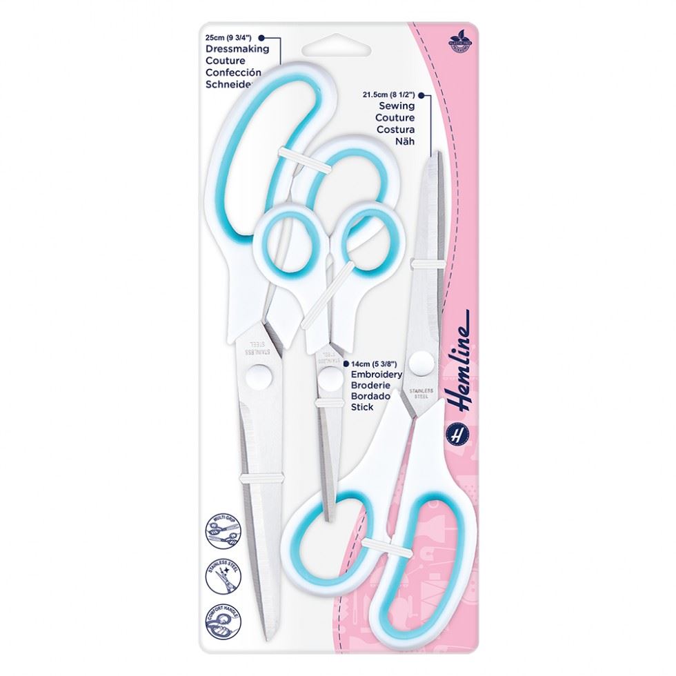 Image of Hemline Three Piece Scissors Set