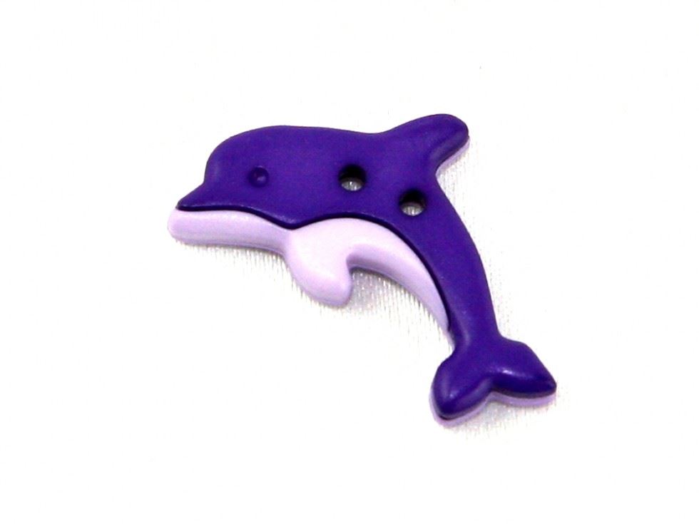 Dill Purple & Lilac Dolphin Buttons (Value Pack)