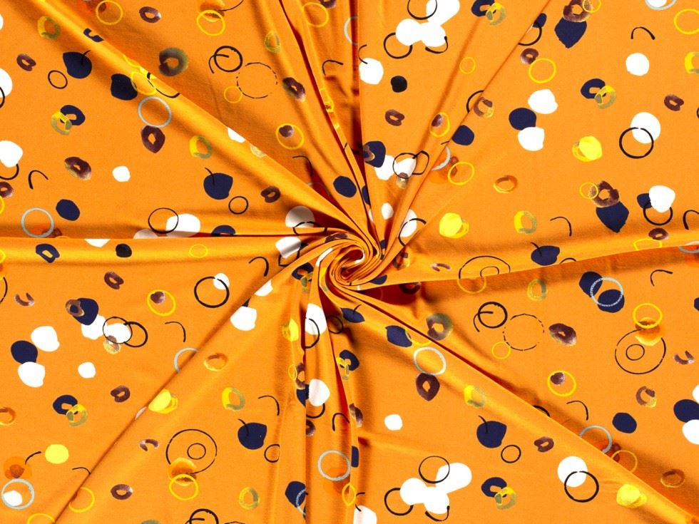 Viscose Jersey Stretch Knit Fabric Ochre