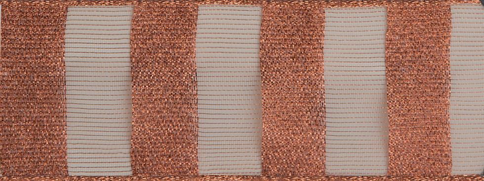 Berisfords Glitter Bar Ribbon Copper
 