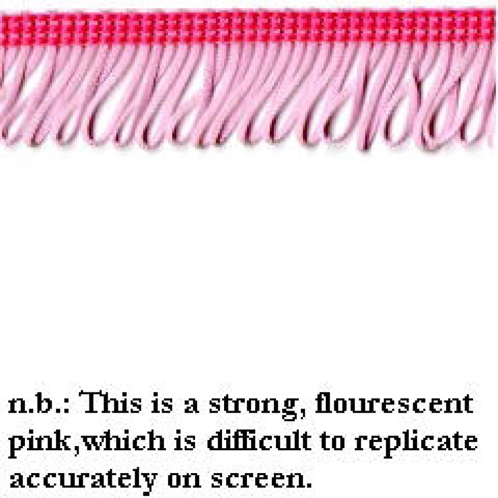 Essential Trimmings Pink Rayon Looped Fringe Trim