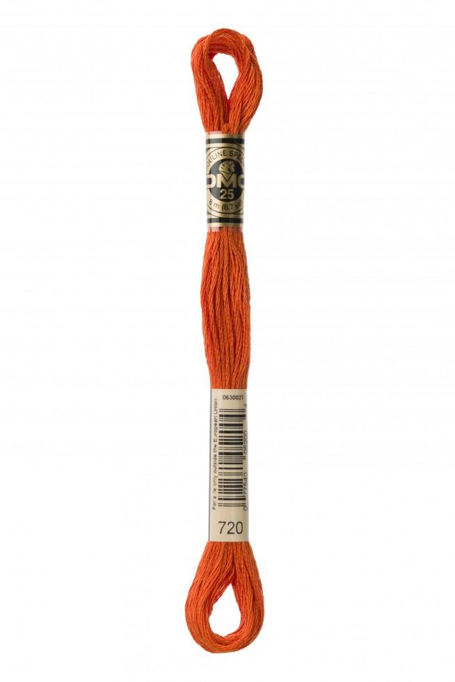 Dmc 720 Stranded Cotton Embroidery Thread