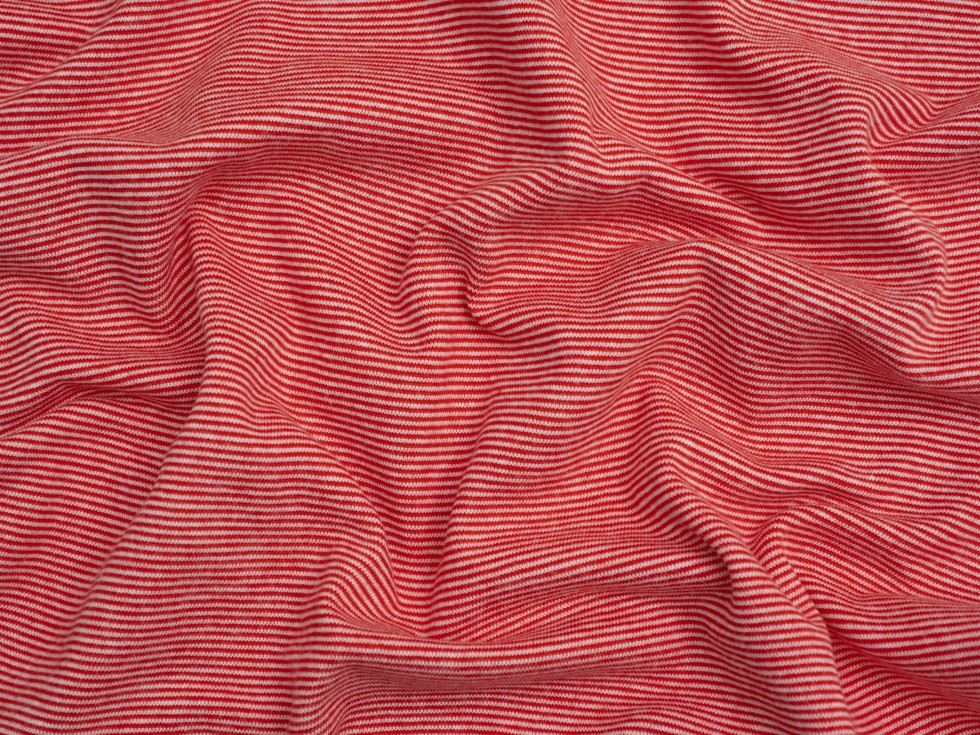 Minerva Core Range Bright Red Tubular Ribbing Stretch Knit Fabric