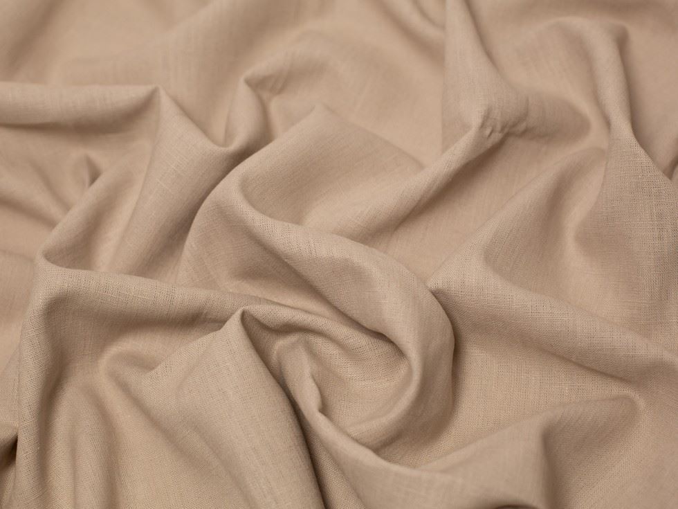 Minerva Core Range Stone 100% Linen Slub Fabric