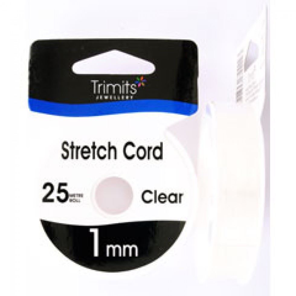 Trimits 25m Stretch Elastic Cord Black - metre roll of 25 - Picture 2 of 3