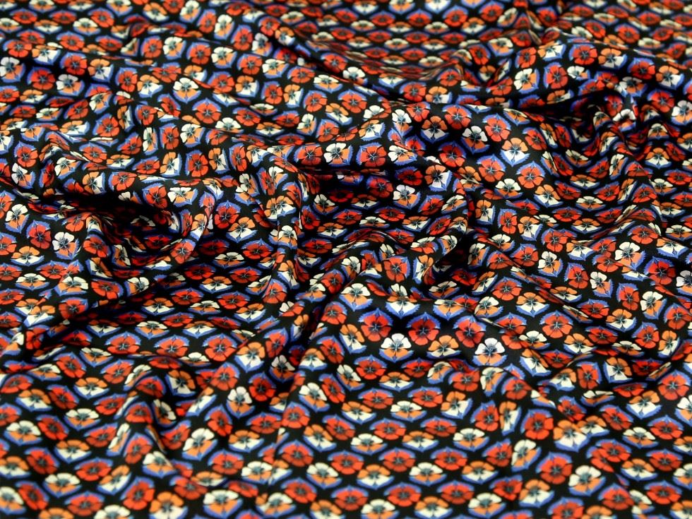 Liberty London Red Miranda Skye Belgravia Silk Satin Fabric