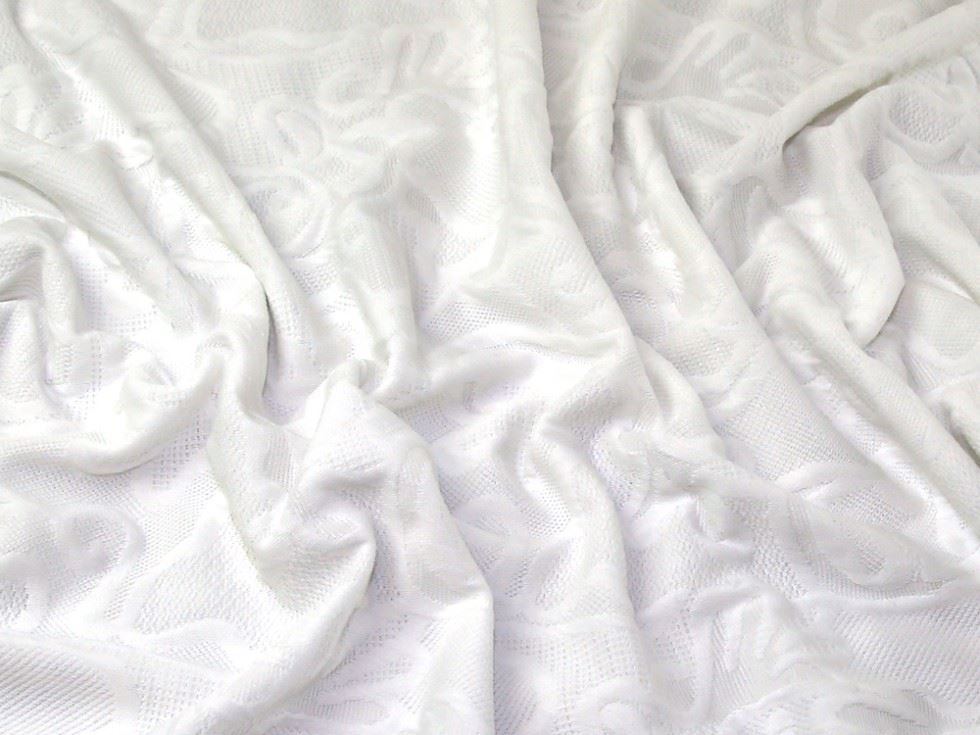 Ivory Deadstock Textured Stretch Knit Fabric
