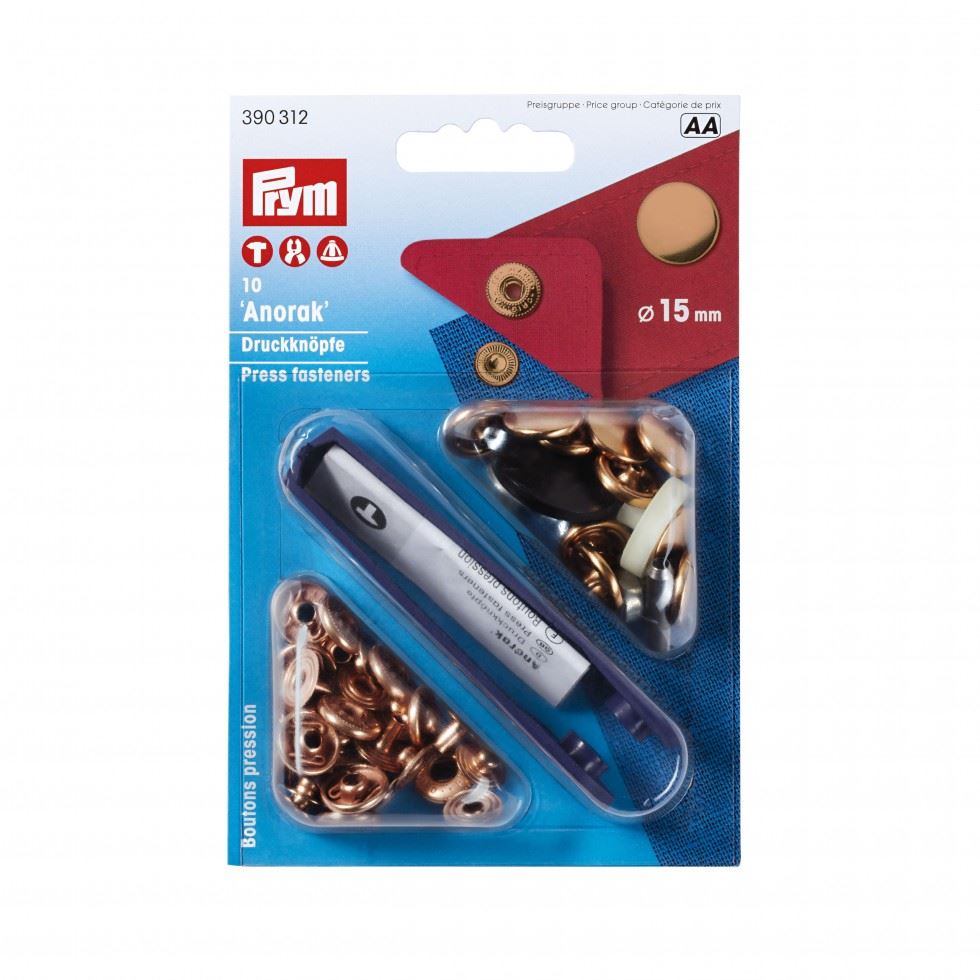 Prym Copper Anorak Snaps Press Fasteners
