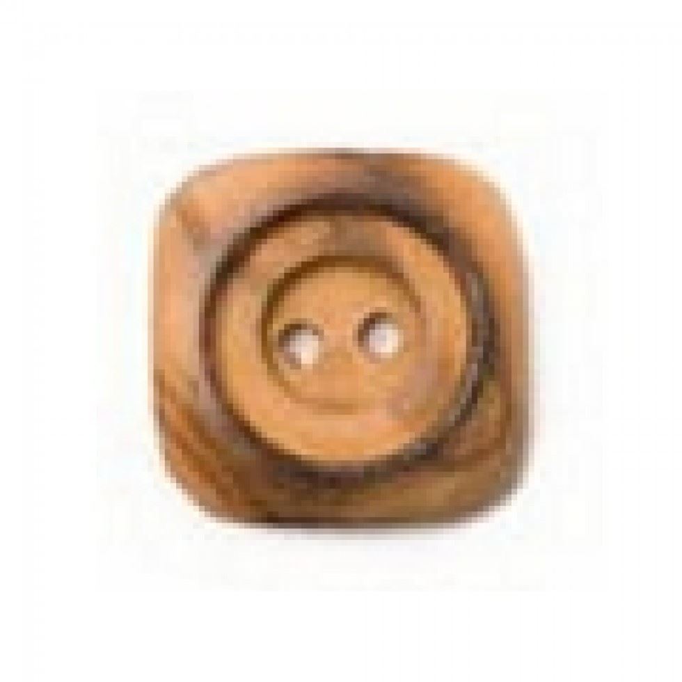 Crendon Brown Square Wood Buttons (Value Pack)