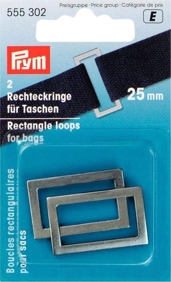 Prym Rectangle Metal Rings Antique Silver