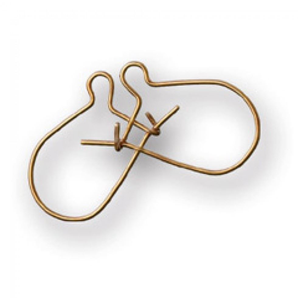 Trimits Gold Kidney Ear Wire Findings (Value Pack Of 3)