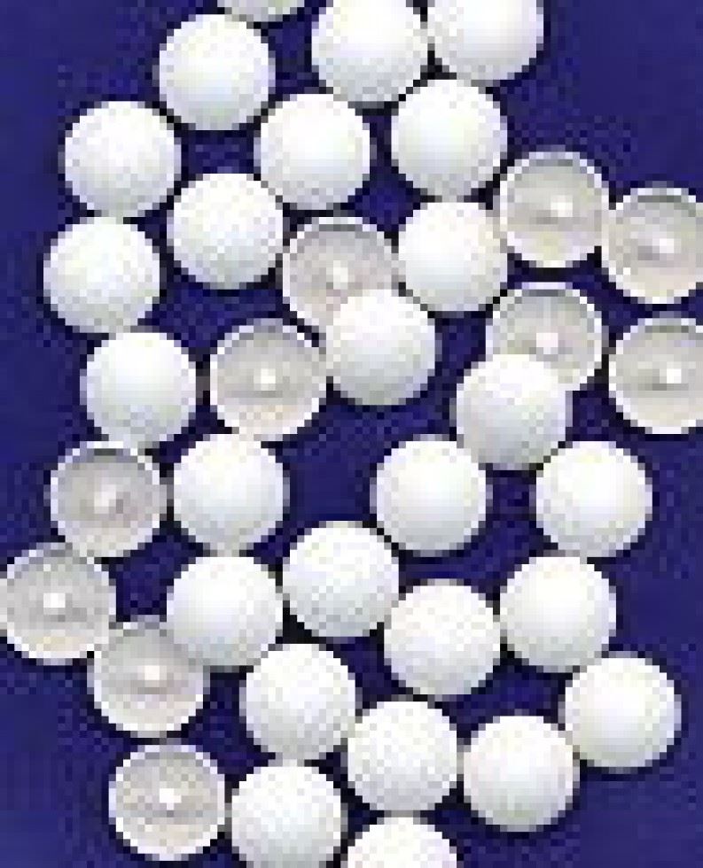 Hemline White Plastic Self Cover Buttons