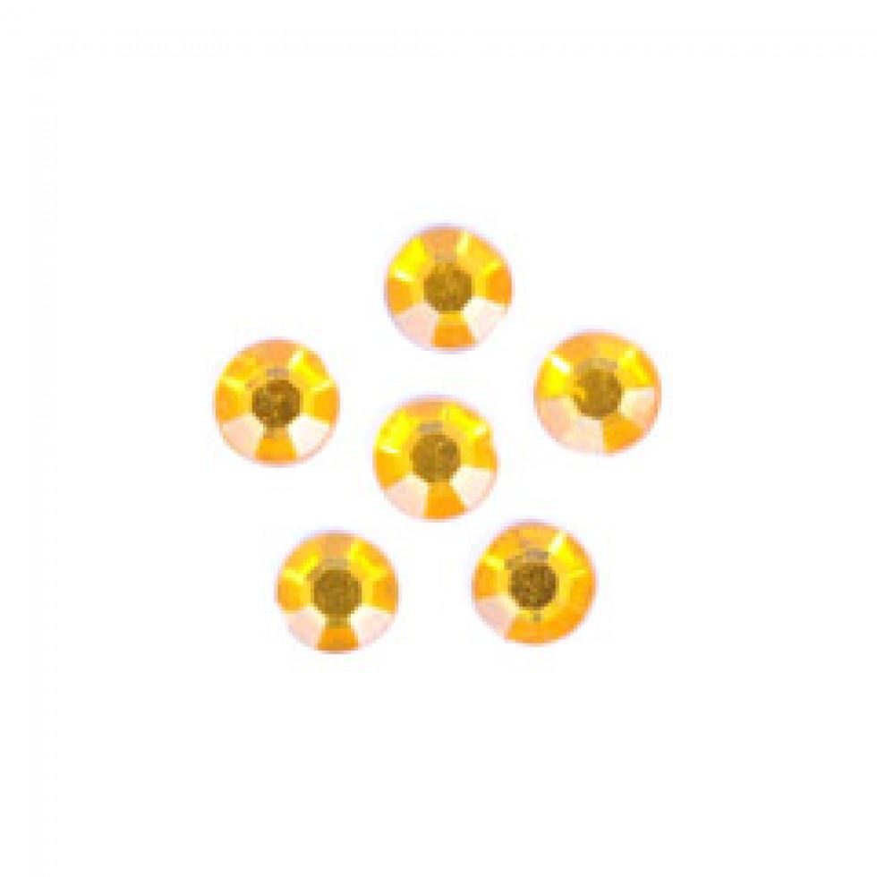 Trimits Gold Round Stick On Diamantes