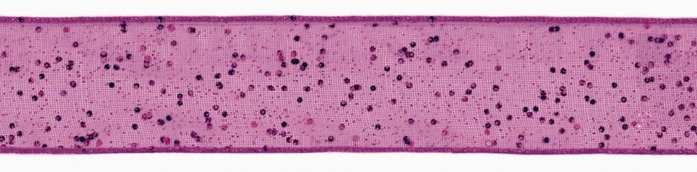 Berisfords 72 Shocking Pink Random Glitter Ribbon
