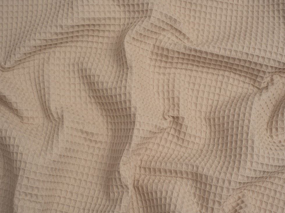 Minerva Core Range Warm Cream Medium Cotton Waffle Fabric